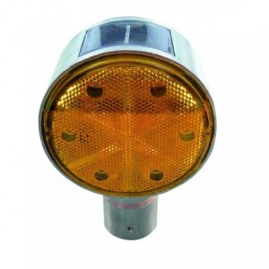WARNING LIGHT YELLOW SOLAR/1.22V 1.8Ah 6LED 115x65x166mm