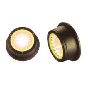 YELLOW 230V 18xLED ALUMINIUM LIGHT FITTING