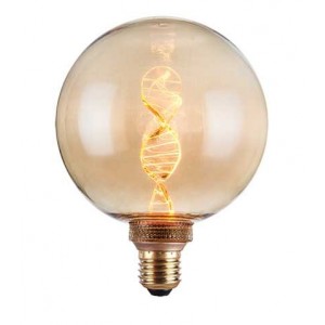 230VAC 3.5W G125 Dna LED Filament Effect Lamp E27 Amber