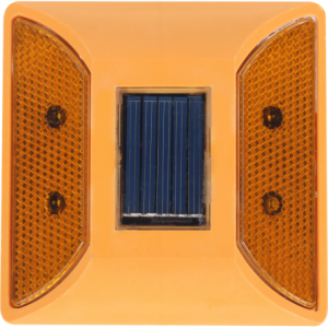 SOLAR ROAD STUD LIGHT YELLOW 4 x LED 108x108x18