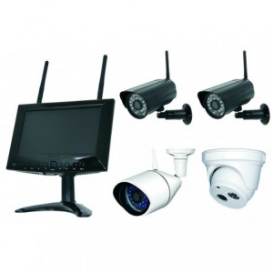 4 Camera Wireless Camera Kit C/W MWM719 MONITOR/DVR