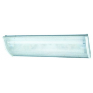 2X40W 4FT Fluorescent Fitting Opal Lens Elc Ballast