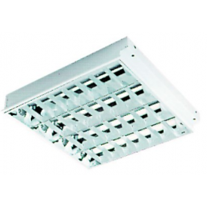 4x18W RECESSED PARABOLIC LIGHT FITTING 600x600mm + 1H/1L EMG