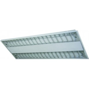 2x28W T5 RECESSED DOUBLE PARABOLIC LOUVERED 1200x600x60mm