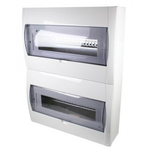 WHITE DB 48-WAY(3x16) SURFACE FOR 13mm MCBs