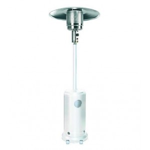 White Mild Steel Gas Patio Heater 2210MM High