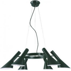 6 x 40W- E27- IRON- BLACK PENDANT 930 x1200H