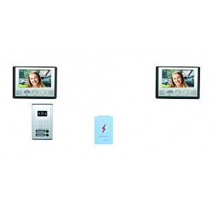Wired Colour Doorphone Kit C/W 2X MONITORS.1X Station-ps