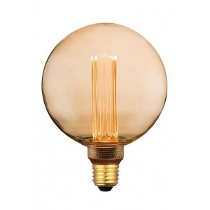 230VAC 4W G125 Glass Filament Effect Lamp E27 1800K Amber
