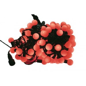 230VAC LED Ball String Light Red 5M Length 50 LED IP44