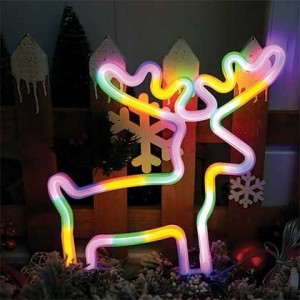 Reindeer LED Neon Motif RGB 3XAA/USB