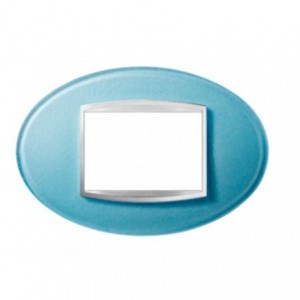 Chorus Art 3-GANG Cover Plate Aquamarine Glass