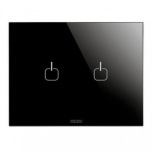 Ice Touch Black Cov Plate 3G 2 Sym