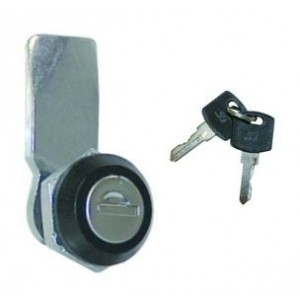 Key Operated Panel Lock 22.5MM Black Zinc Alloy C/W Keys