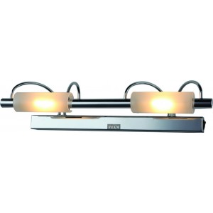 230VAC 2X1W Cool White LED Wall Light Chrome