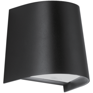 230VAC 7W Max GU10 LED Wall Down Light Plastic Black