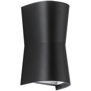 230VAC 2X7W Max GU10 LED Wall UP/DOWN Light Plastic Black