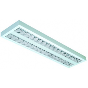 2x28W T5 SURFACE DOUBLE PARABOLIC LOUVERED 1200x295x60mm