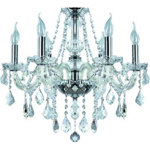 6 X 40W Chandelier (METAL/GLASS/CRYSTAL)-E14