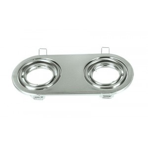 SATIN NICKEL DOWNLIGHT 2xMR16 50W