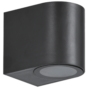 230VAC 7W Max GU10 LED Wall Down Light Plastic Black