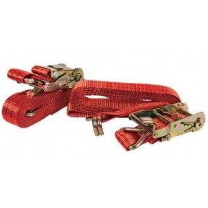 2PC Ratchet Tie Down Strap 50MM X 6M Set C/W Holder