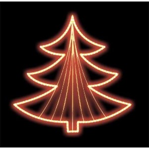 230VAC Tree Acrylic Motif 45X43CM Red