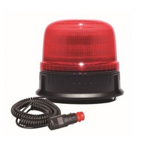 12-24VDC Red LED Diamond Beacon Double Flash Magnetic