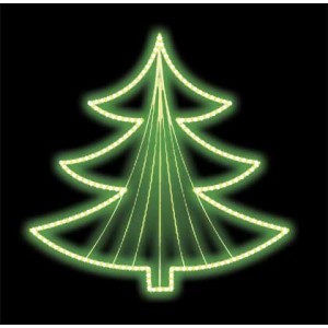 230VAC Tree Acrylic Motif 45X43CM Green