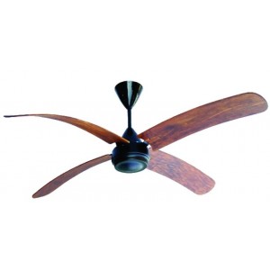 High Breeze 100 Black 4 Blade Teak Wood 1500MM + Remote