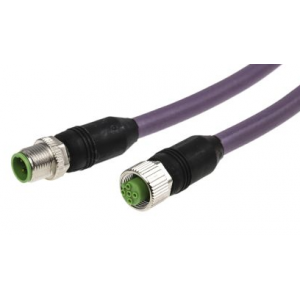M12 5-POLE Male To Female Connector Right Angle