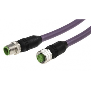 M12 5-POLE Male To Female Connector Straight
