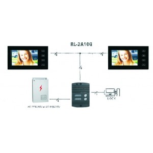 Wired 2 Colour Screen Doorphone Kit With Lock Release