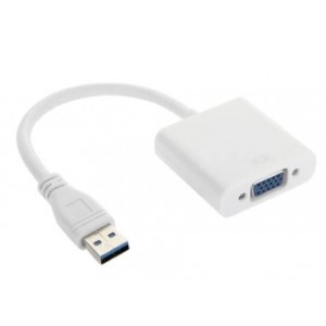 Tuff-Luv USB 3.0 to VGA Conversion Cable 1080P HD Converter - White