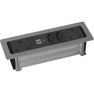 Flush Mount 8 Mod - 2X16A 3 PIN-16A N TYPE-2XUSB (2.1A-5V )