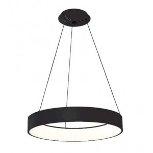 230VAC 24W Black LED Pendant Fitt. DIA.450X85MM Cct Adj.