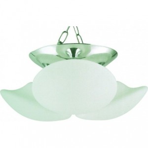 3x E14 CHROME BASE-WHITE SHADE LIGHT FITTING