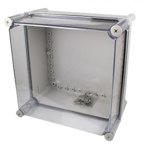 ENCLOSURE 280x280x180 CLEAR SCREW LID IP66