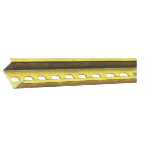 DIN 75 x 15 HD SLOTTED YELLOW STEEL RAIL 2X1m