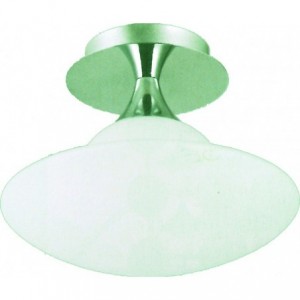 1x E14 CHROME BASE-WHITE SHADE LIGHT FITTING