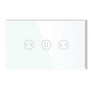4 x 2  WHITE CURTAIN SWITCH GLASS PLATE