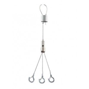 Cable Grip Eyelet To 3 X 18MM Spring Look Hook