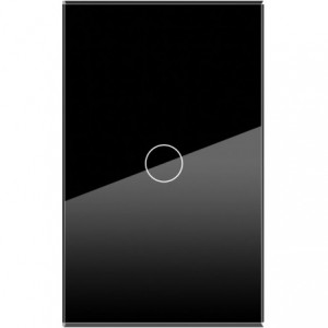 1-GANG  BLACK GLASS PLATE  2x4