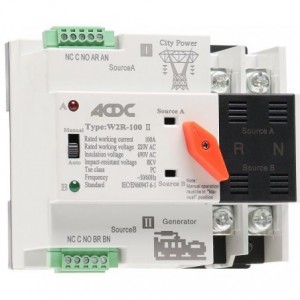 Motorised C/O Switch / Ats 2 Pole 100A 230V Motor