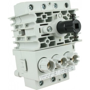 16A 3P Fused Isolator Pad Lockable Base Mount