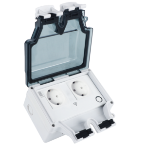 4G Weatherproof 2X Shucko Smart Switched Socket IP65
