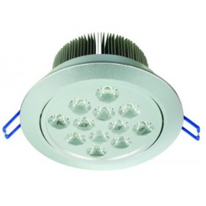 12x1W HI-POWER COOL WHITE LED DOWNLIGHT 85-265V C/W LED DRIV