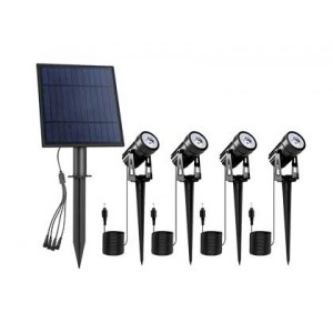 4X3W Solar RGB LED Garden Spike 3.7V/4000MAH Battery