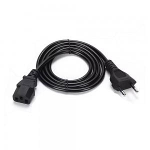 1.2m EU 2-Pin to Kettle Power Cable – PC- Monitor &amp; Printer Power Cord