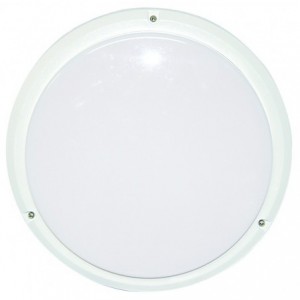 2D 16W Opal White Bulkhead With Microwave Sensor IP65
